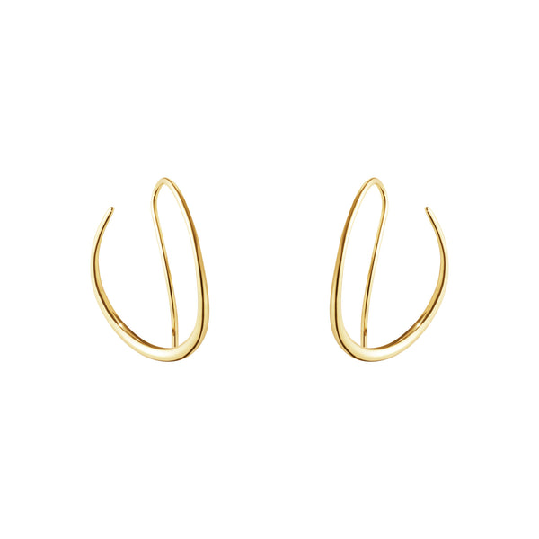 Offspring Double 18K Gold Hoops