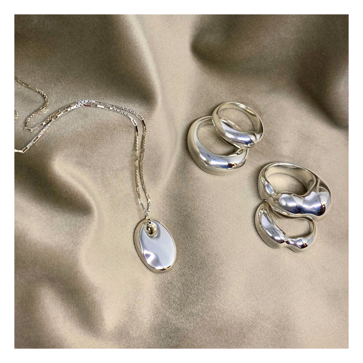 Moonlit Orbit Silver Ring