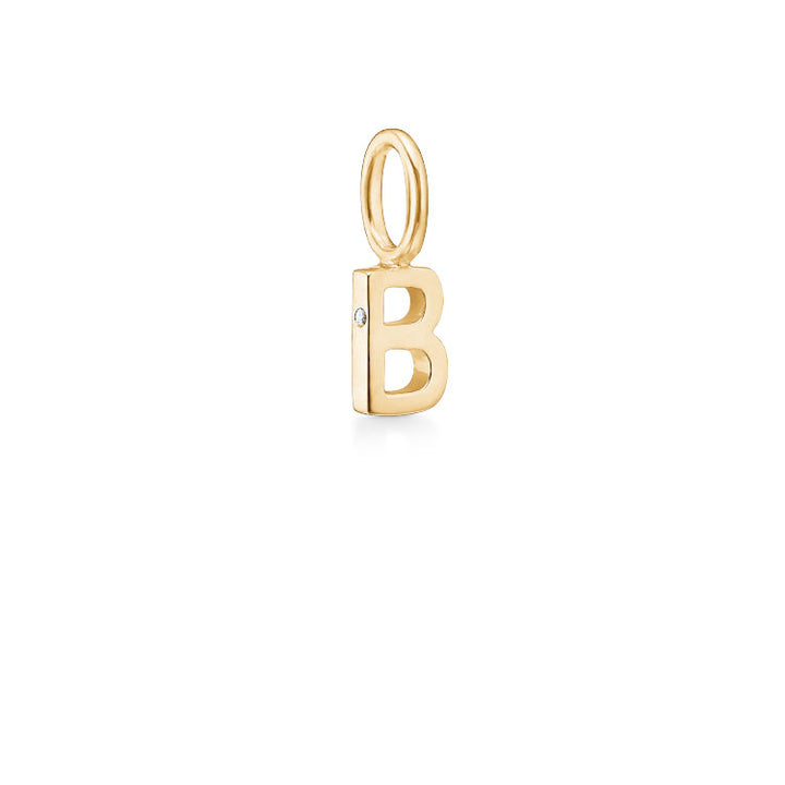 My B 18K Gold Pendant w. Diamond