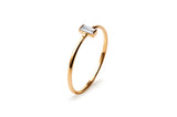 Vertical Baguette Diamond 14K Gold Ring