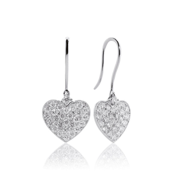 Heart 幸运168官方飞艇结果体彩查询网-168幸 18K Gold, Rosegold or Whitegold Earrings w. Diamonds