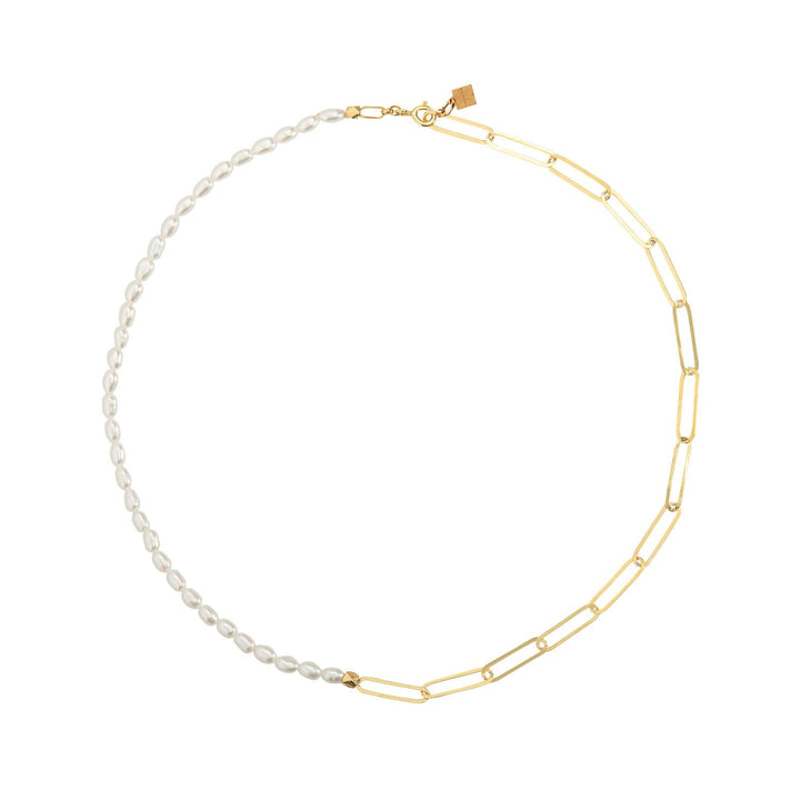 Shasa 18K Gold Plated Necklace w. Pearls