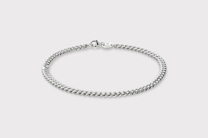 IX Curb Silver Bracelet