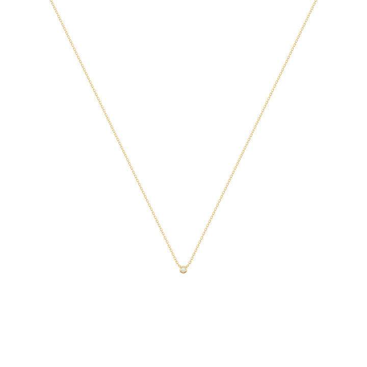Dot 18K Gold Necklace w. Diamond