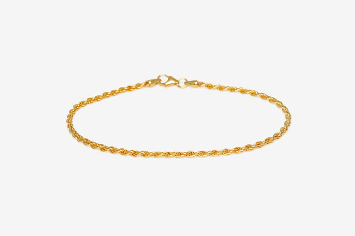 IX Rope Gold Plated Anklet