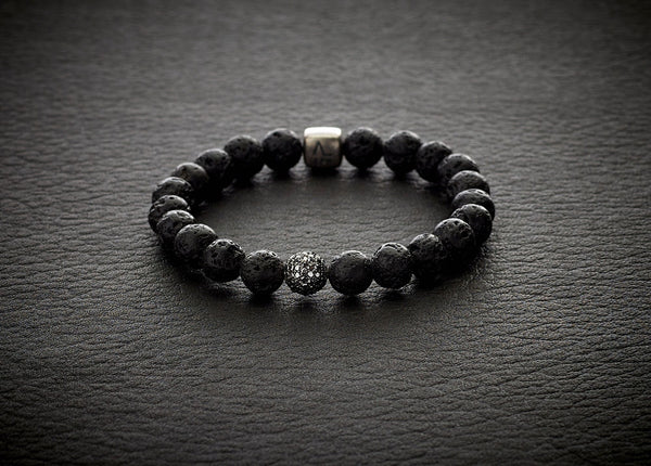 ColorUp Silver Bracelet w. Bead & Diamond