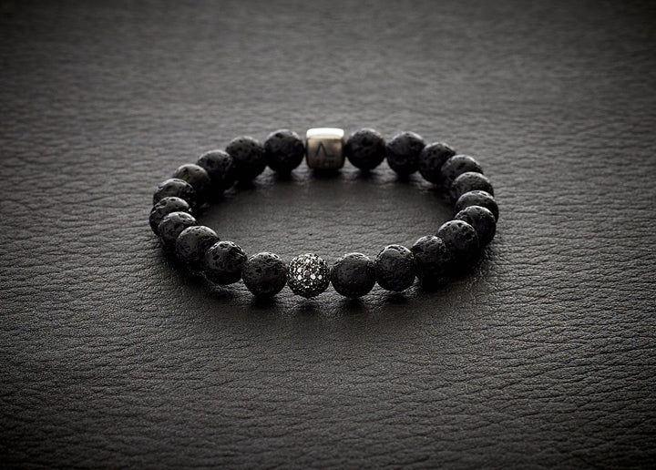 ColorUp Silver Bracelet w. Bead & Diamond