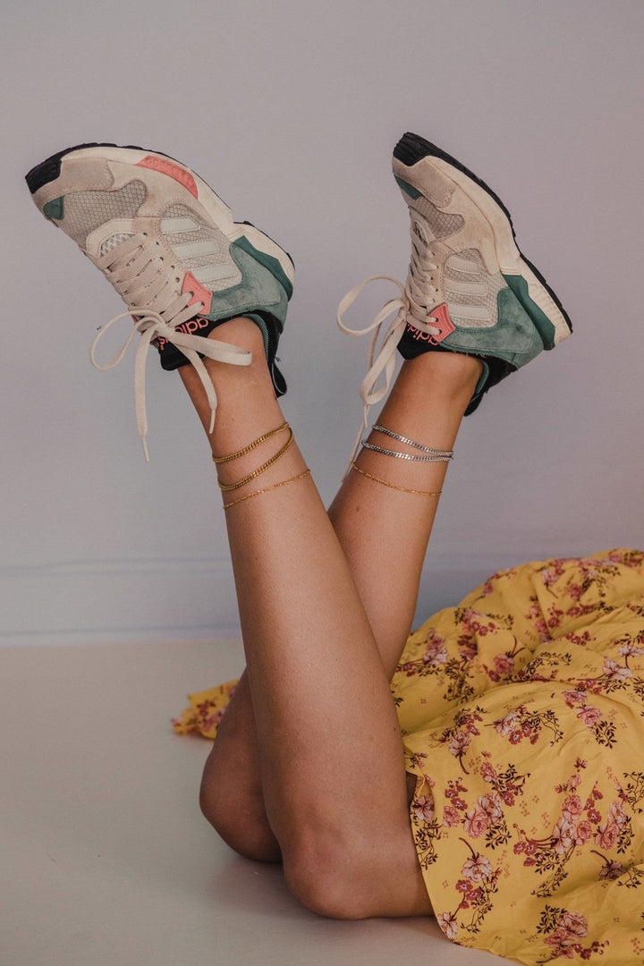 IX Figaro Gold Plated Anklet