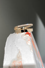 Diamond Line Double Ring 0.12