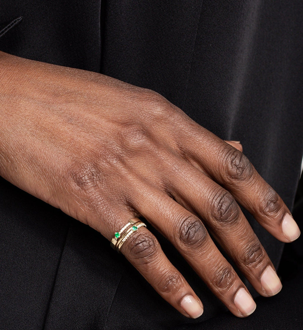 Floating Emerald Ring 0.05