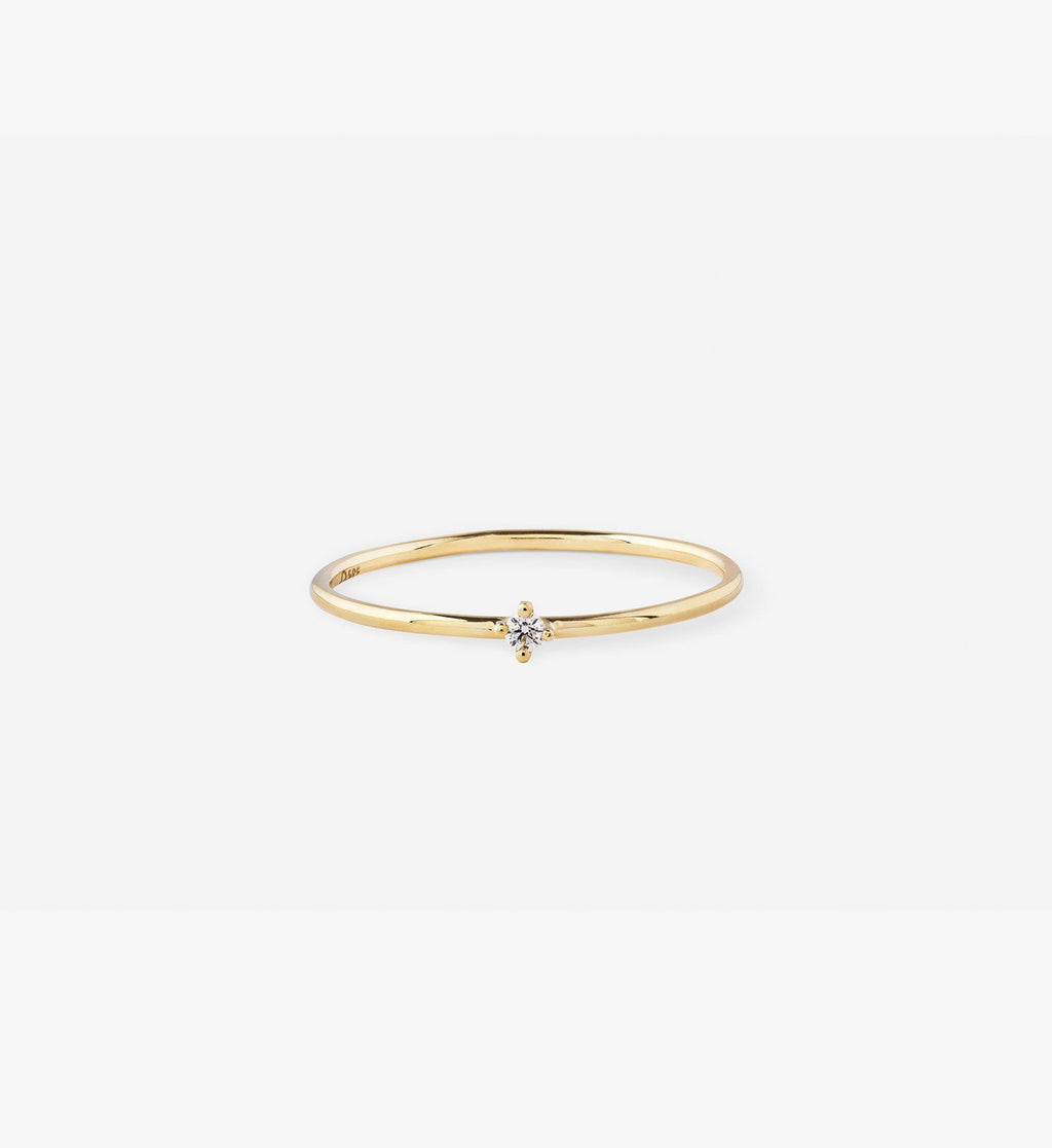 Tiny Diamond Ring 0.02 in 14K Gold