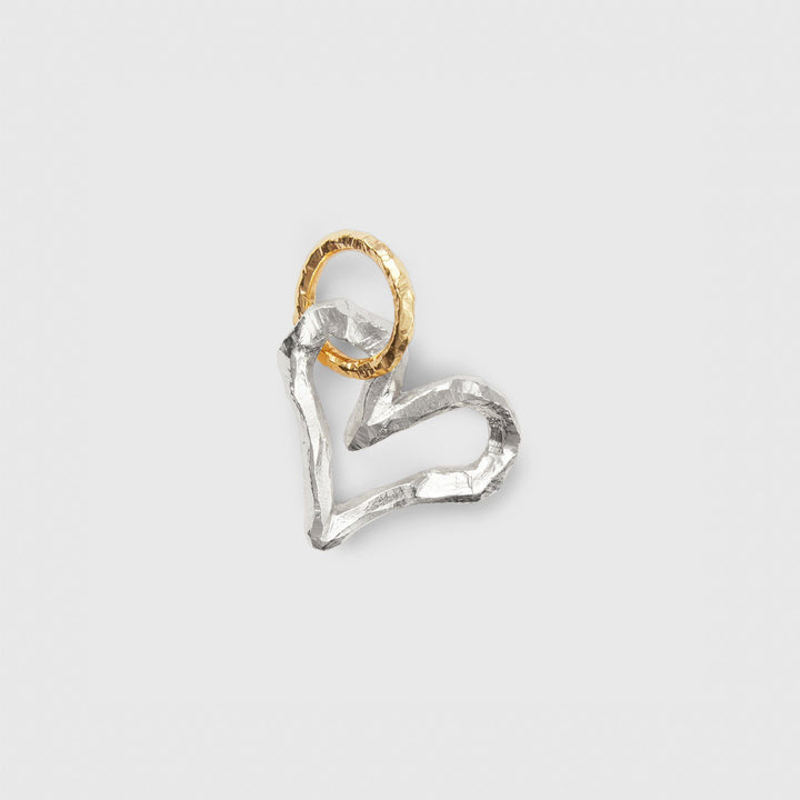 Ringo Open Heart 18K Gold & Silver Pendant