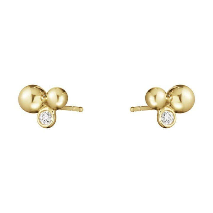 Moonlight Grapes 18K Gold Earrings w. Diamonds