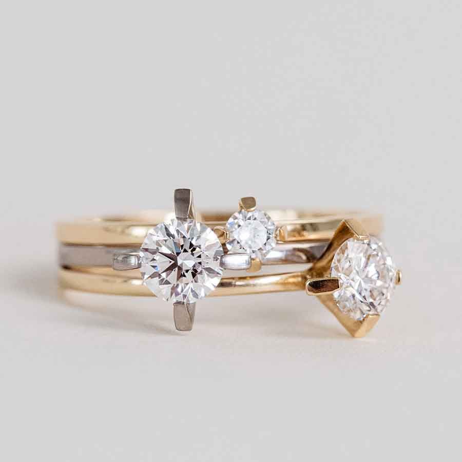 ReMind mini Solitaire 18K Gold or Whitegold Ring w. Lab-Grown Diamond